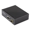 StarTech.com PoE+ Industrial Fiber to Ethernet Media Converter 60W - SFP to RJ45 - Singlemode/Multimode Fiber to Copper Gigabit Ethernet - Compact Size - IP-30/ -40 to +75C - TAA