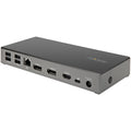 StarTech.com USB C Dock - Triple 4K Monitor USB Type-C Docking Station - 100W Power Delivery - DP 1.4 Alt Mode & DSC, 2x DisplayPort 1.4/HDMI 2.0 - 6xUSB (2x 10Gbps), SD - Windows/Chrome