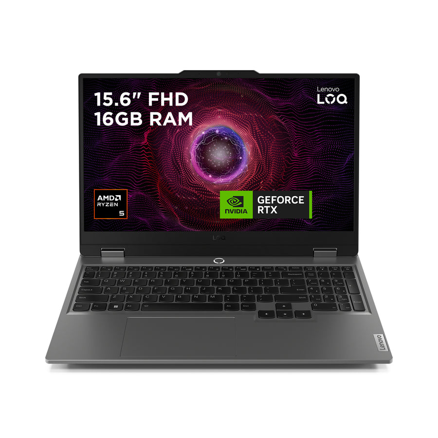 Lenovo LOQ 15AHP10 AMD RyzenT 5 220 Laptop 39.6 cm (15.6") Full HD 16 GB DDR5-SDRAM 512 GB SSD NVIDIA� GeForce RTXT 5050 Wi-Fi 6 (802.11ax) Windows 11 Home English Grey