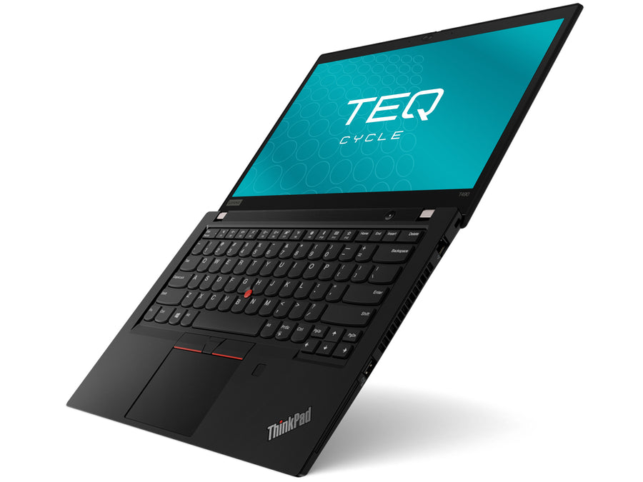 Teqcycle Lenovo Thinkpad T490 Intel� CoreT i7 i7-8565U Laptop 35.6 cm (14") Full HD 16 GB DDR4-SDRAM 256 GB SSD Wi-Fi 5 (802.11ac) Windows 11 Pro Nordic Black
