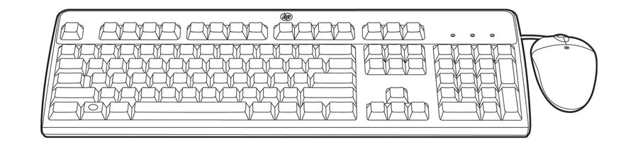 HPE 638212-B21 keyboard Mouse included USB Arabic Black