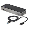 StarTech.com USB-C & USB-A Dock - Hybrid Universal Triple Monitor Laptop Docking Station DisplayPort & HDMI 4K 60Hz - 85W Power Delivery, 6x USB Hub, GbE, Audio - USB 3.1 Gen 2 10Gbps - TAA