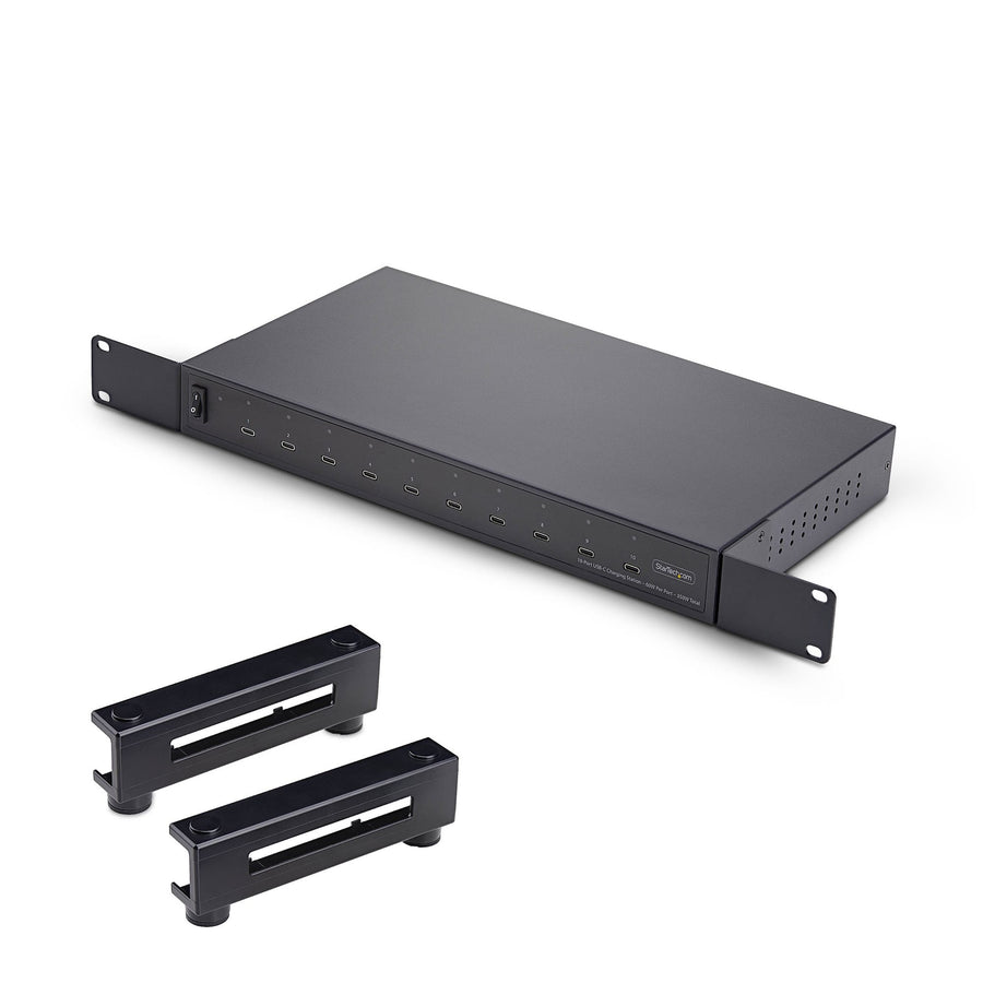 StarTech.com 10-Port USB-C Charging Hub, 60W Per Port, 350W Total Power, Multiport Charger Block / Station, TAA Compliant