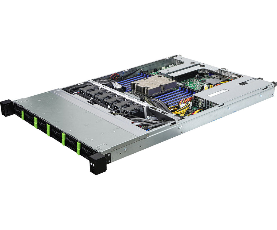 Asrock 1U12E-GENOA/2L2T server barebone AMD SoC LGA 6096 Rack (1U) Grey