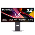 LG UltraGearT G6 34G600A-B - 34-inch 160Hz WQHD Curved Gaming Monitor | 34-inch WQHD display / AMD FreeSyncT Premium
