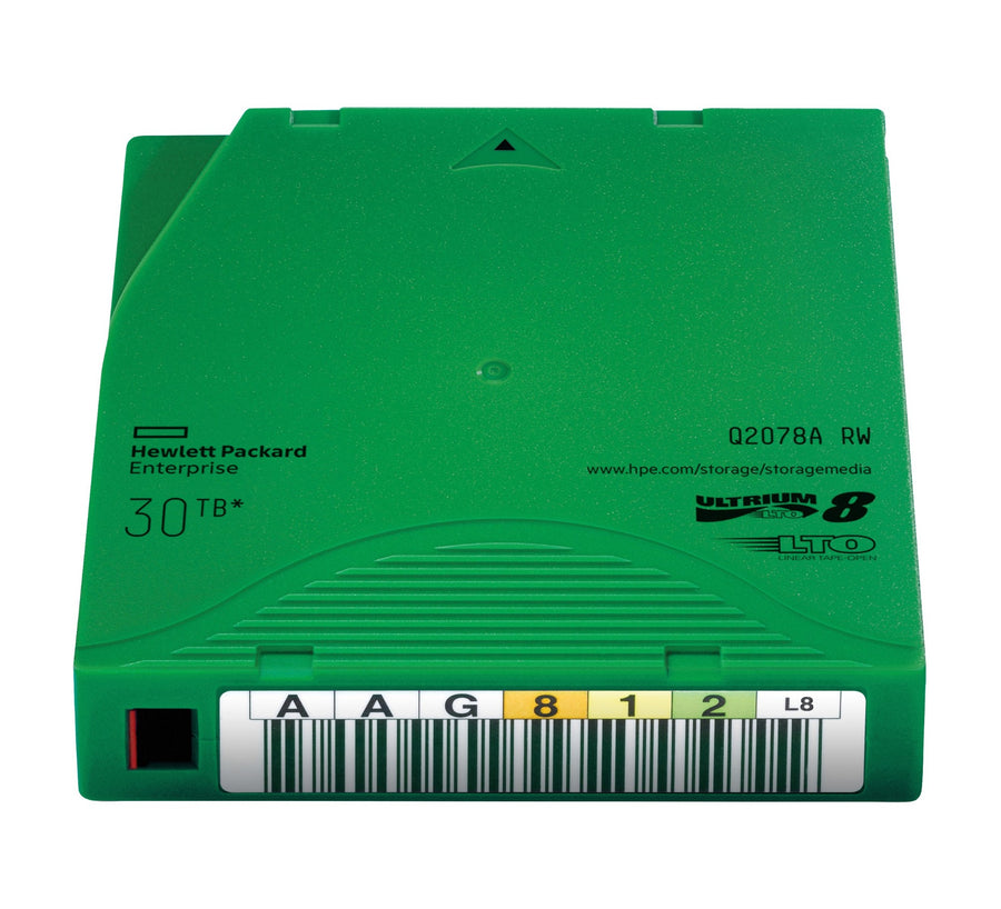 HPE LTO-8 Ultrium 30TB RW Custom Labeled Library Pack 20 Data Cartridges without Cases