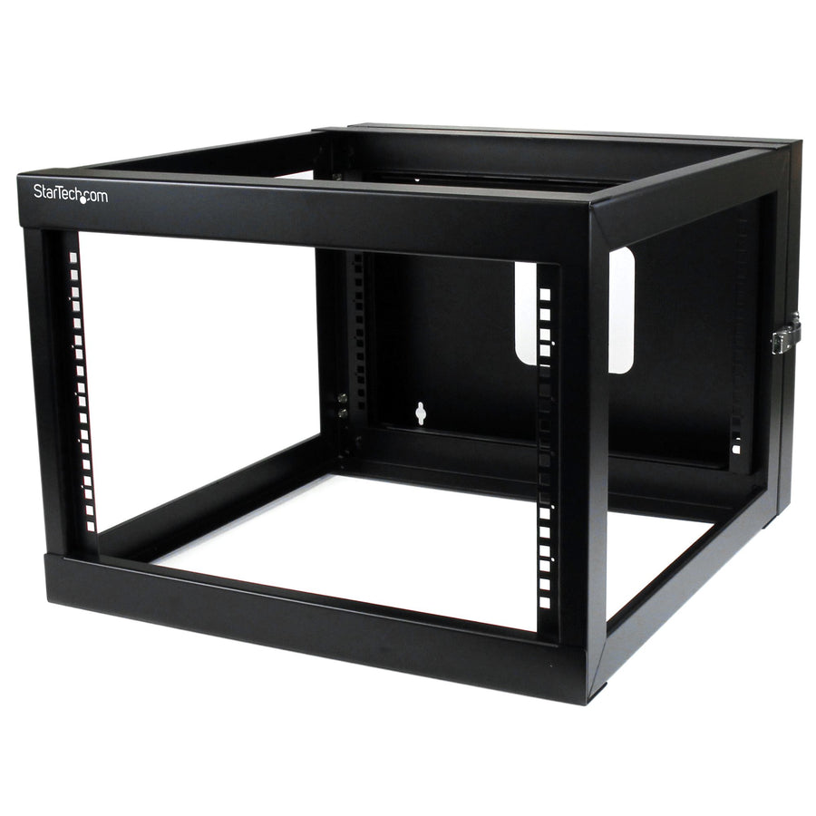 StarTech.com 4-Post 6U Hinged Wall-Mount Network Rack, 19" Open Frame Server Rack with 19.8in Mounting Depth, Wall Mount Swing Out Data Rack for IT / AV / Patch Panel / Computer Equipment