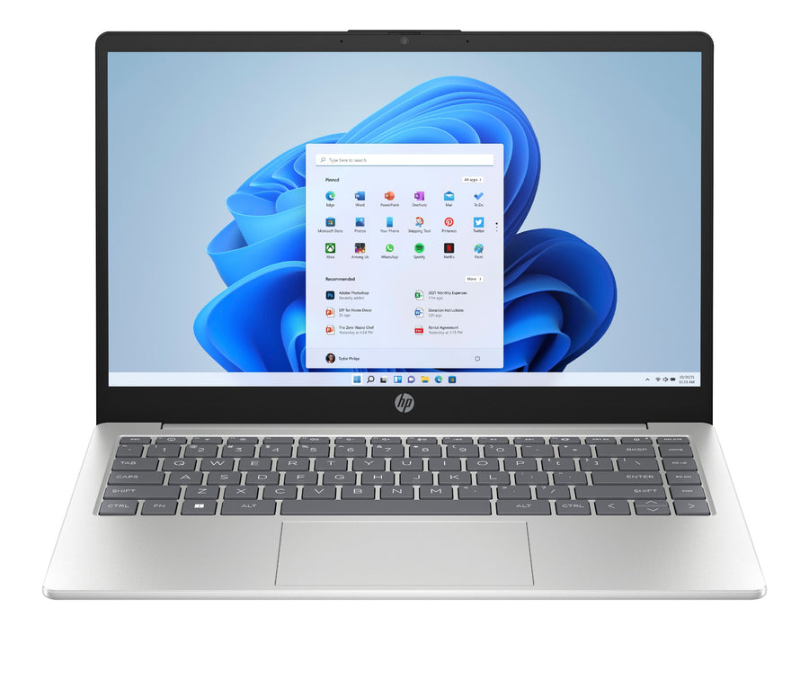 HP 14-ep0023na Intel� CoreT i3 i3-N305 Laptop 35.6 cm (14") Full HD 8 GB DDR4-SDRAM 128 GB eMMC Wi-Fi 6 (802.11ax) Windows 11 Home Silver