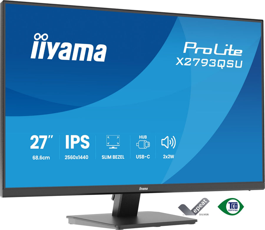 iiyama ProLite X2793QSU-B1 computer monitor 68.6 cm (27") 2560 x 1440 pixels Quad HD LED Black