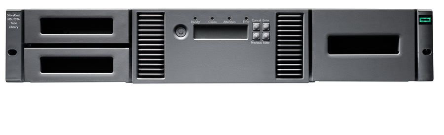 HPE Storage MSL2024 Tape Library 1x MSL LTO-9 SAS Drive 15x LTO-9 45TB Data Cartridges