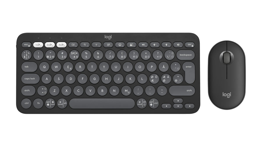 Logitech 920-012257 keyboard Mouse included Universal RF Wireless + Bluetooth QWERTY Nordic Graphite