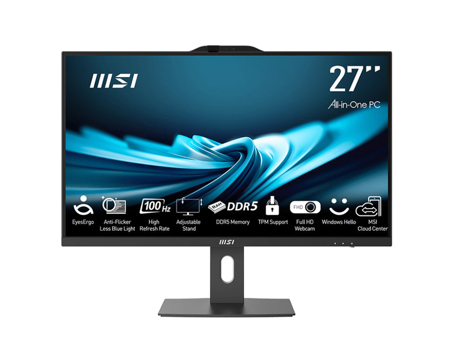 MSI Pro AP272P 14M-496EU Intel® Core™ i5 i5-14400 68.6 cm (27") 1920 x 1080 pixels All-in-One PC 16 GB DDR5-SDRAM 512 GB SSD Windows 11 Pro Wi-Fi 6E (802.11ax) Black