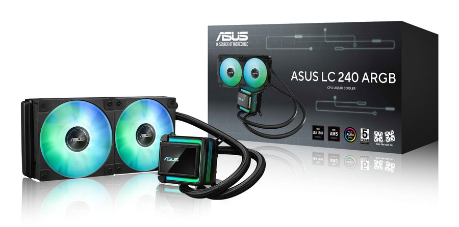 ASUS LC 240 ARGB Processor All-in-one liquid cooler 12 cm Black 1 pc(s)