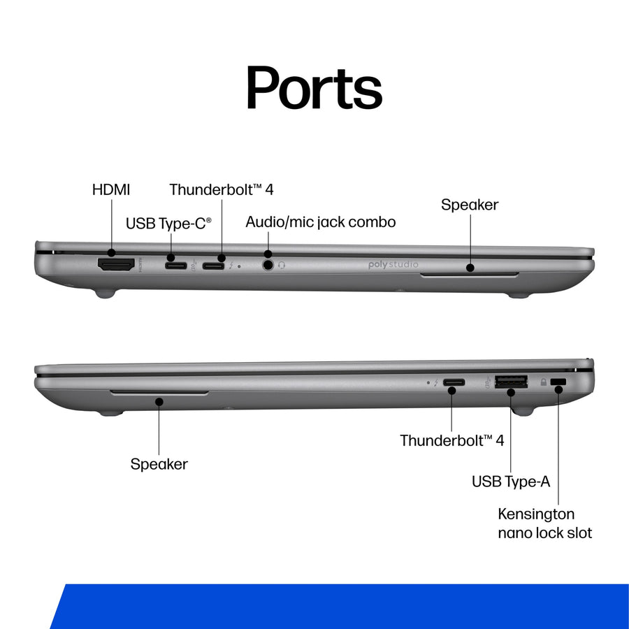 HP None Copilot+ PC AMD Ryzen AI Max+ PRO PRO 395 35.6 cm (14") Touchscreen 2.8K 128 GB LPDDR5x-SDRAM 1 TB SSD Wi-Fi 7 (802.11be) Windows 11 Pro AI Workstation, AI PC Silver