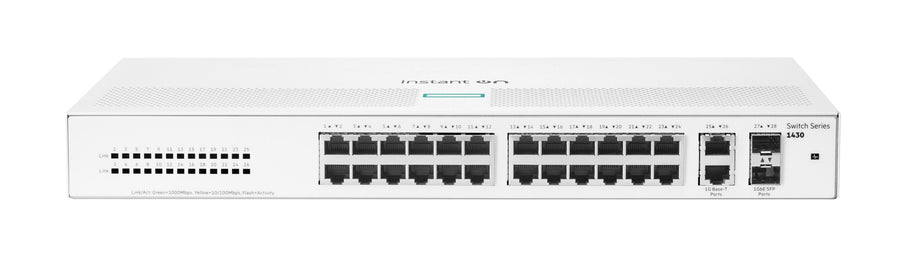 HPE Aruba Networking Networking Instant On Switch 26p Gigabit 2p SFP 1430