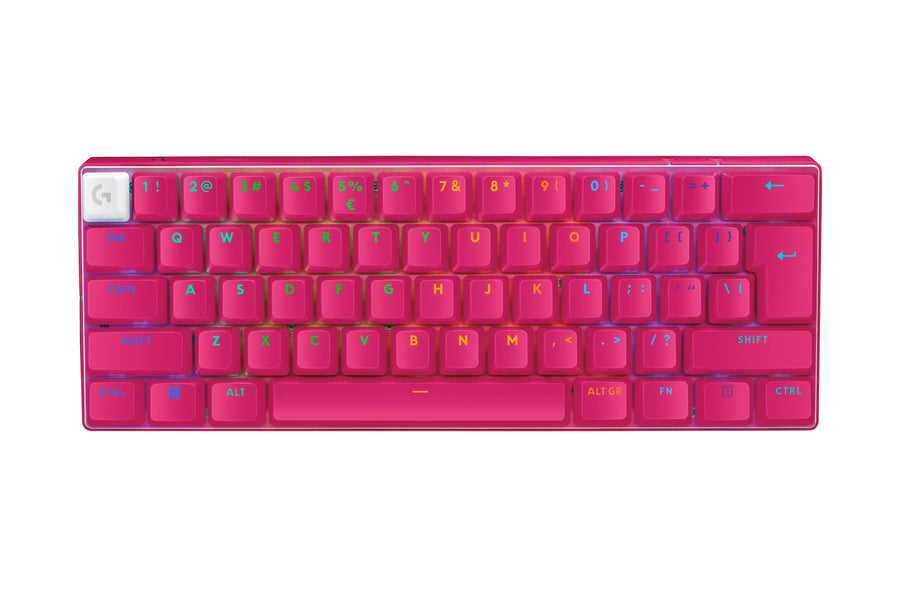 Logitech G 920-011949 keyboard Gaming RF Wireless + Bluetooth QWERTY US International Magenta