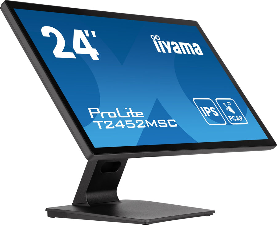 iiyama ProLite T2452MSC-B1AG computer monitor 60.5 cm (23.8") 1920 x 1080 pixels Full HD LED Touchscreen Black