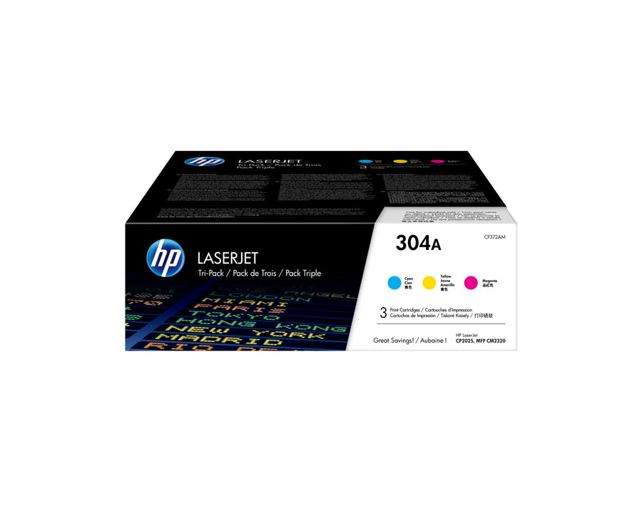 HP CF372AM/304A Toner cartridge MultiPack C,M,Y, 3x2.8K pages ISO/IEC 19798 Pack=3 for HP CLJ CP 2025