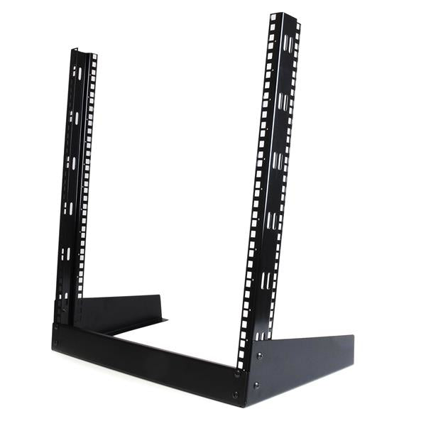 StarTech.com 12U 19" Desktop Open Frame Rack - 2 Post Free-Standing Network Rack Switch Depth for Patch Panel/Data/AV/Communication/Studio Equipment 110lb(50kg) Capacity w/Cage Nuts/Screws
