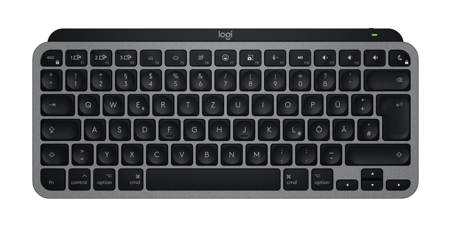 Logitech MX Keys Mini For Mac keyboard Home/Office Bluetooth QWERTZ German Black, Grey