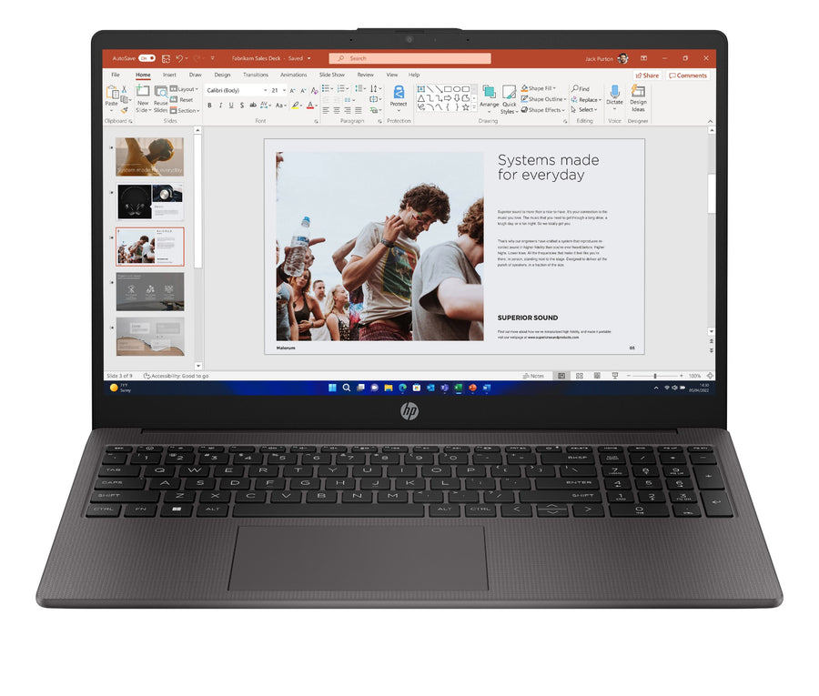 HP 250 G10 Intel� CoreT i7 i7-1355U Laptop 39.6 cm (15.6") Full HD 16 GB DDR4-SDRAM 512 GB SSD Wi-Fi 6 (802.11ax) Windows 11 Pro Black