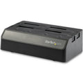 StarTech.com 4-Bay USB to SATA Hard Drive Docking Station, USB 10Gbps, External 2.5" & 3.5" SSD / HDD Dock, SATA III, Hot-Swap Hard Drive Bay, Top-Loading