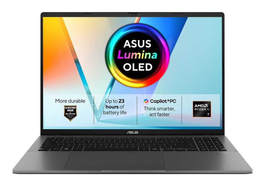 ASUS Vivobook S16 M3607GA-SH004W Copilot+ PC AMD RyzenT AI 7 445 Laptop 40.6 cm (16") WUXGA 32 GB DDR5-SDRAM 1 TB SSD Wi-Fi 6 (802.11ax) Windows 11 Home Grey