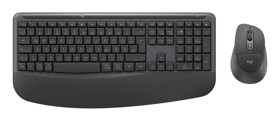 Logitech Signature Comfort Plus Combo MK880 keyboard Mouse included Universal RF Wireless + Bluetooth QWERTZ German Graphite