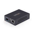 StarTech.com 10GbE Multi-Gigabit Open SFP+ Fiber Media Converter, Standalone 10 Gigabit Ethernet RJ-45 to 10GBASE-X SFP+, Single-Mode / Multi-Mode, 16K Jumbo Frames - TAA