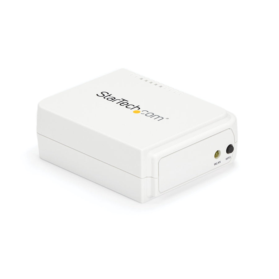 StarTech.com 1 Port USB Wireless N Network Print Server with 10/100 Mbps Ethernet Port - 802.11 b/g/n - TAA