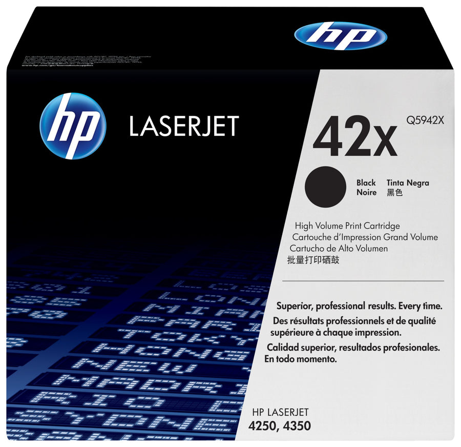 HP Q5942X/42X Toner cartridge black high-capacity, 20K pages ISO/IEC 19752 for HP LaserJet 4250
