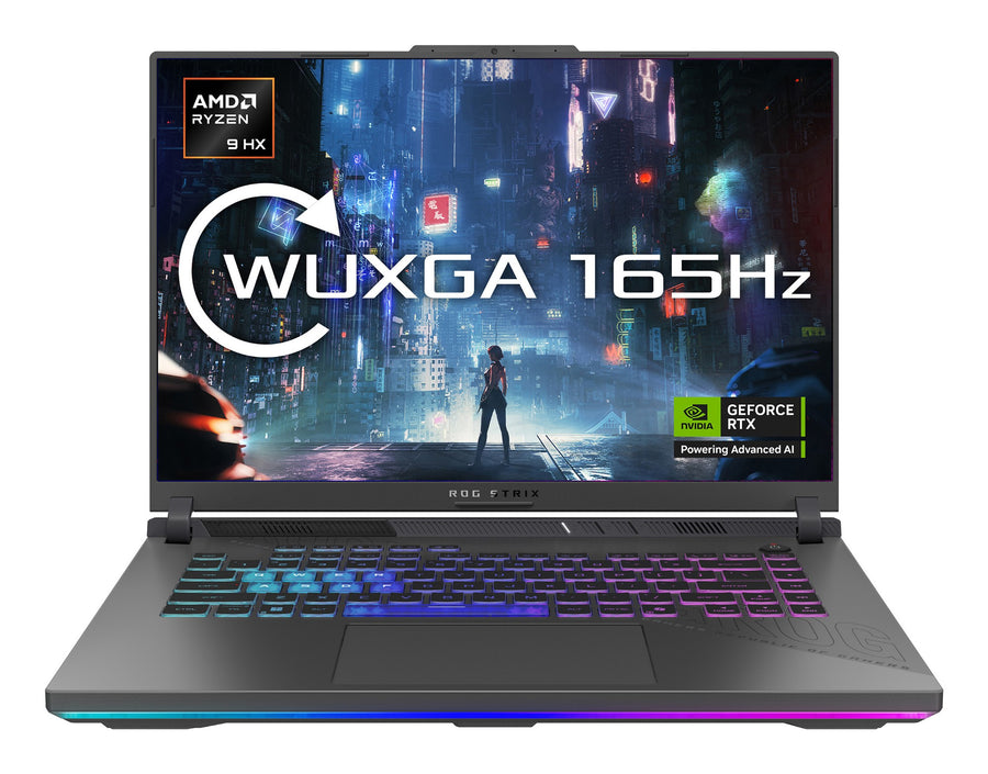 ASUS ROG Strix G16 G614PH-RV007W AMD RyzenT 9 8940HX Laptop 40.6 cm (16") WUXGA 16 GB DDR5-SDRAM 1 TB SSD NVIDIA� GeForce RTXT 5050 Wi-Fi 6E (802.11ax) Windows 11 Home Black, Grey