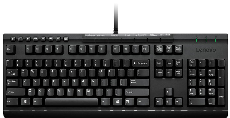 Lenovo 700 Multimedia USB keyboard Universal Indian Black