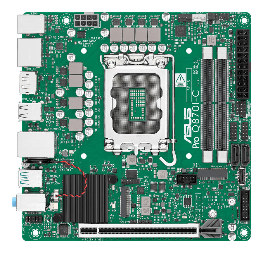ASUS PRO Q870I-C-CSM Intel Q870 LGA 1851 (Socket V1) mini ITX