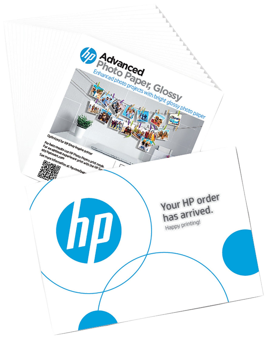 HP Advanced Photo Paper Glossy 65 lb 5 x 5 in. (127 x 127 mm) 20 sheets