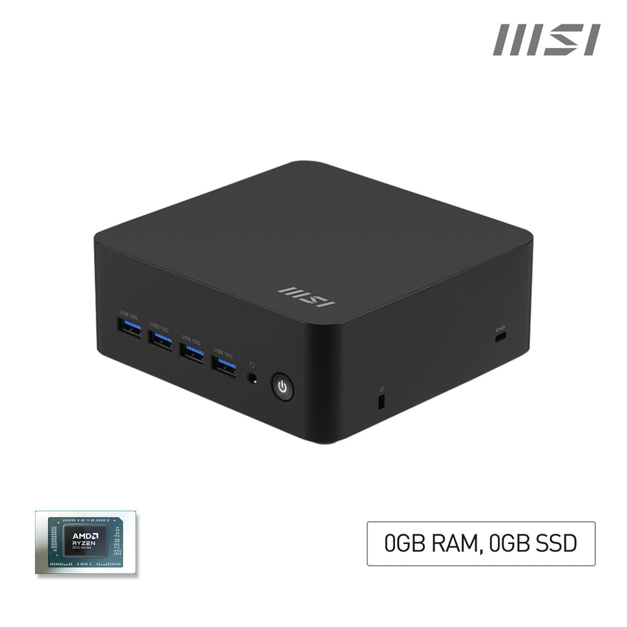 MSI Cubi Z AI 8M AMD Ryzen 9 8945HS (Ryzen 8040 Series), Barebone, SFF, Mini Computer, HTPC, (NO RAM, NO Storage, NO OS), AMD Radeon Graphics/DDR5/Dual HDMI/Dual LAN/WiFi 6E/BT 5.3/VESA - Z AI 8M R9 8945HS BB