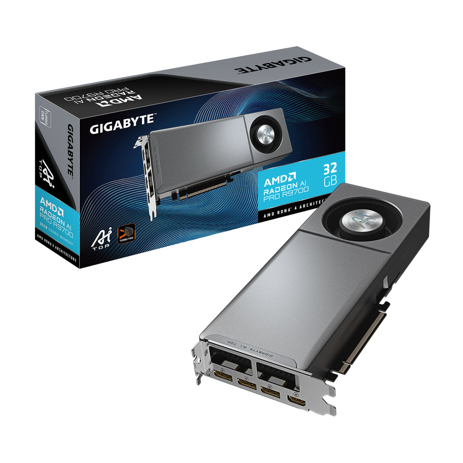 GIGABYTE Radeon AI PRO R9700 AI TOP 32G Graphics Card