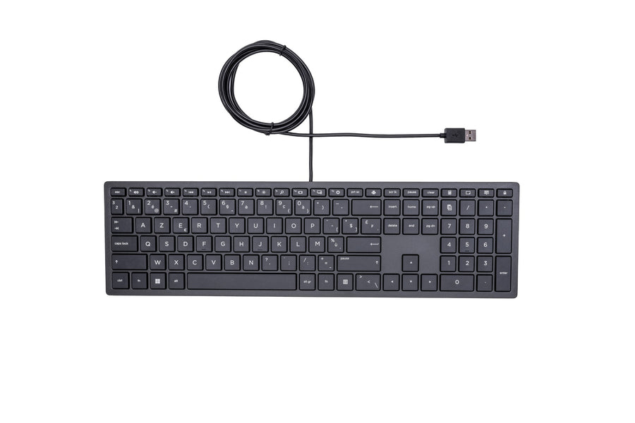 HP Pavilion Wired 300 keyboard Office USB AZERTY Belgian Black
