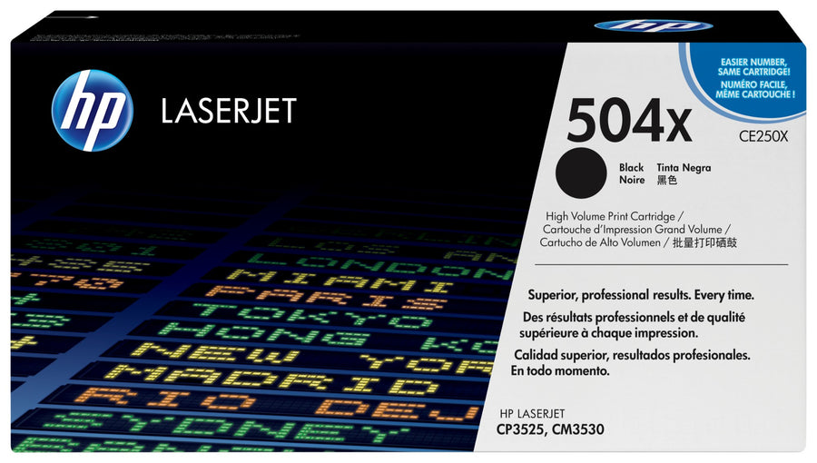HP CE250X/504X Toner cartridge black high-capacity, 10.5K pages ISO/IEC 19798 for HP CLJ CP 3525