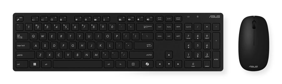ASUS W5000 +MOUSE/BK keyboard Mouse included Office RF Wireless QWERTY UK English Black