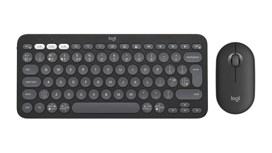 Logitech 920-012233 keyboard Mouse included Universal RF Wireless + Bluetooth QWERTY UK English Graphite