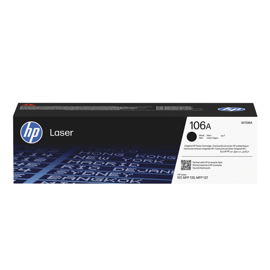 HP W1106A/106A Toner cartridge, 1K pages ISO/IEC 19752 for HP Laser 107