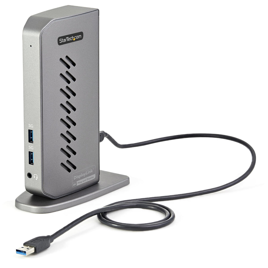 StarTech.com USB-C USB-A Dock - Hybrid Universal USB 3.0 Docking Station for USB-C or USB-A Laptop - Dual Monitor 4K 60Hz HDMI/DisplayPort - 6x USB-A, GbE - USB 5Gbps - Windows/Mac