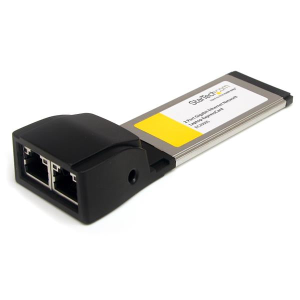 StarTech.com Dual Port ExpressCard Gigabit Laptop Ethernet NIC Network Adapter Card