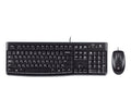 Logitech Desktop MK120 keyboard Mouse included USB QWERTZ German Black