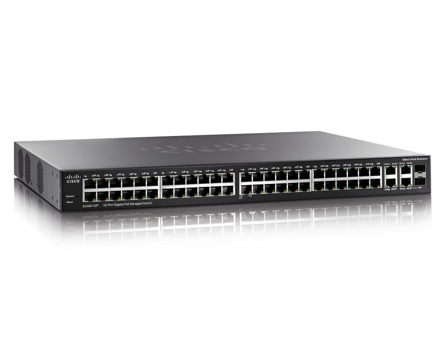 Cisco Small Business SG300-52MP Managed L3 Gigabit Ethernet (10/100/1000) Power over Ethernet (PoE) Black