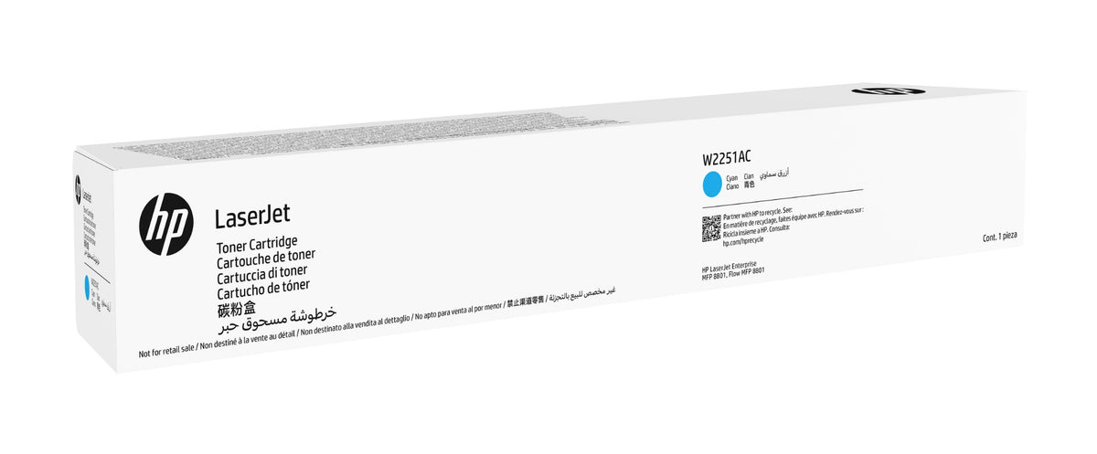 HP W2251AC/225A Toner-kit cyan Contract, 40K pages ISO/IEC 19752 for HP CLJ E 8801