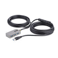 StarTech.com USB Extender Hub, 10m USB 3.0 Extension Cable with 4-Port USB-A Hub, Active/Bus Powered USB Repeater Cable, Optional 20W Power Supply Included, ESD Protection - TAA