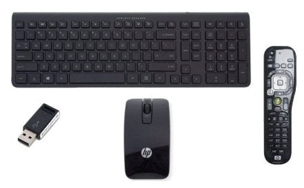 HP Wireless Sydney-Melbourne - Dongle - Remote control SP UK keyboard Mouse included RF Wireless QWERTY UK English Black
