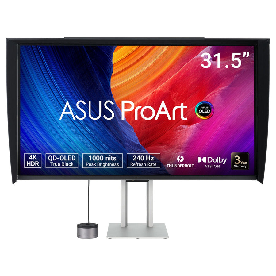 ASUS ProArt OLED PA32UCDMR-K computer monitor 80 cm (31.5") 3840 x 2160 pixels 4K Ultra HD QD-OLED Black, Silver